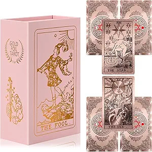 Tarot Cards for Beginners Waterproof Tarot Cards with Guide Book Gold Foil with Meanings on Them ... | Amazon (US)