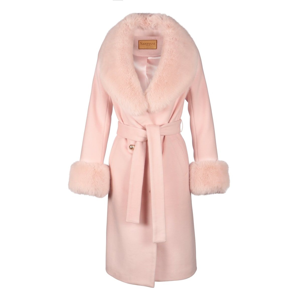 'An American In Paris' 100% Cashmere & Wool Coat In Rosa | Wolf & Badger (US)