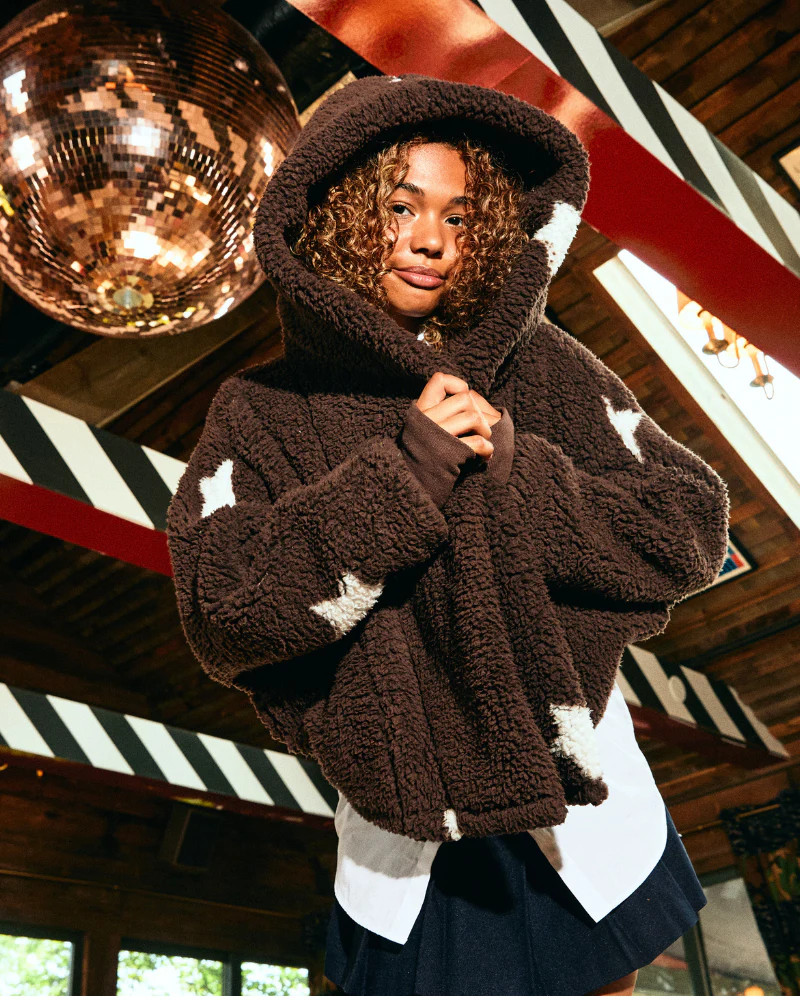 Classic Cropped Sherpa Lounger Jacket | Jill Martin