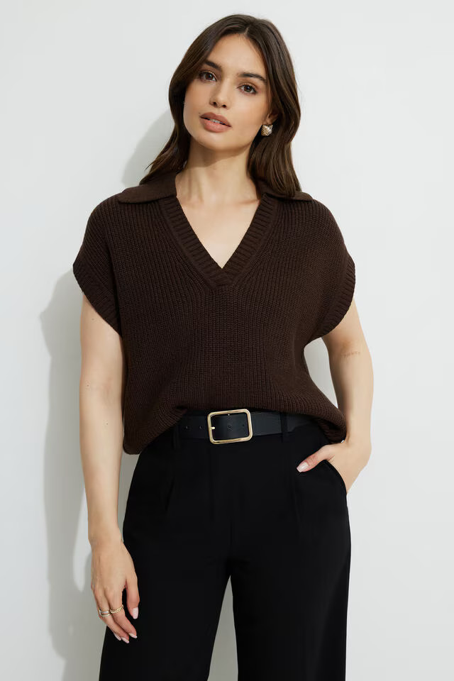 Oversized Sweater Vest | Dynamite Clothing