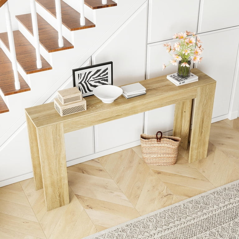 Topcobe 63" Modern Console Table, Solid Wood Entryway Hallway Sofa Table, Indoor Hallway Desk for... | Walmart (US)