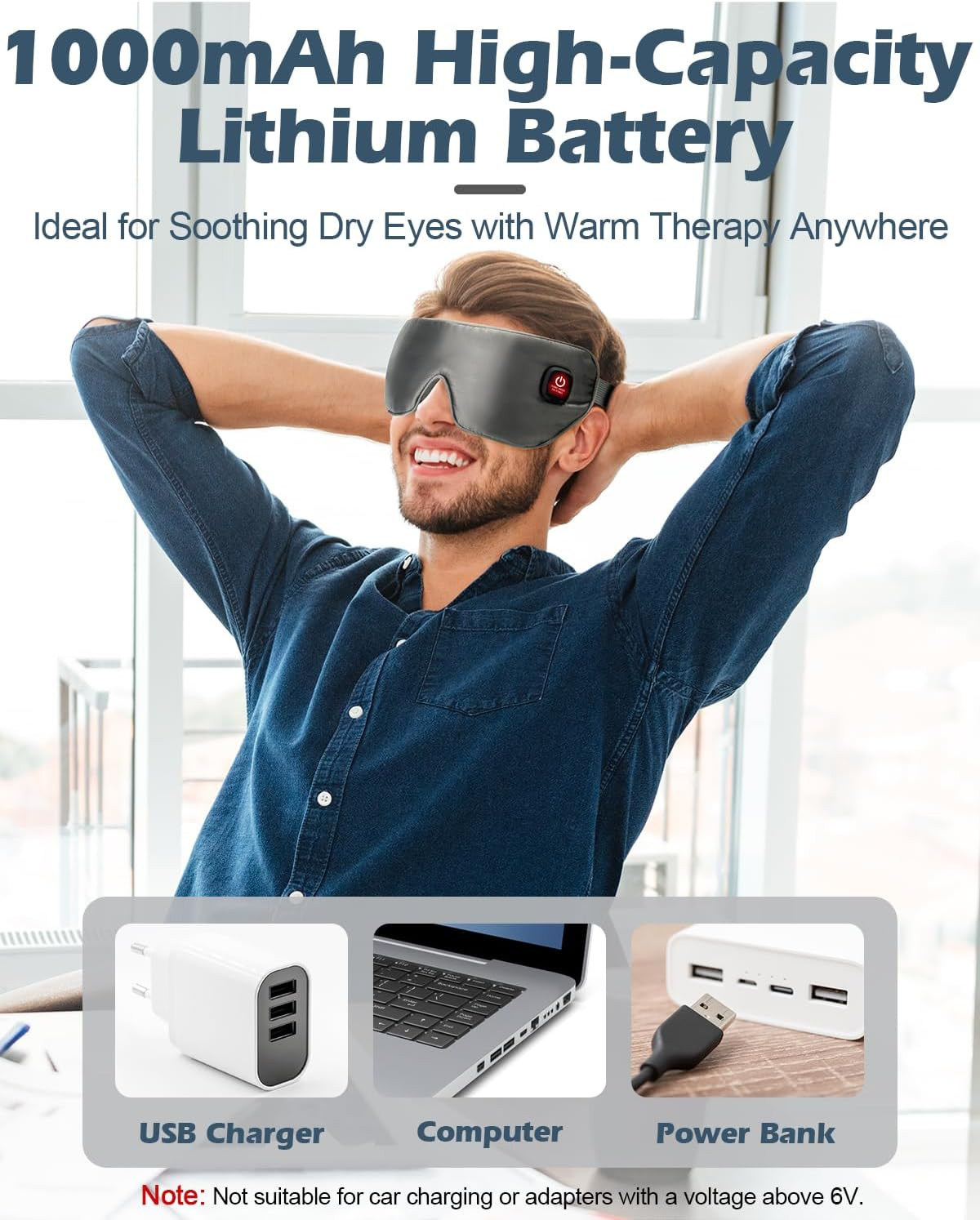 Silk Cordless Heated Eye Mask, Washable Dry Eye Mask Warm Eye Compress Mask with Flaxseed, USB El... | Amazon (US)