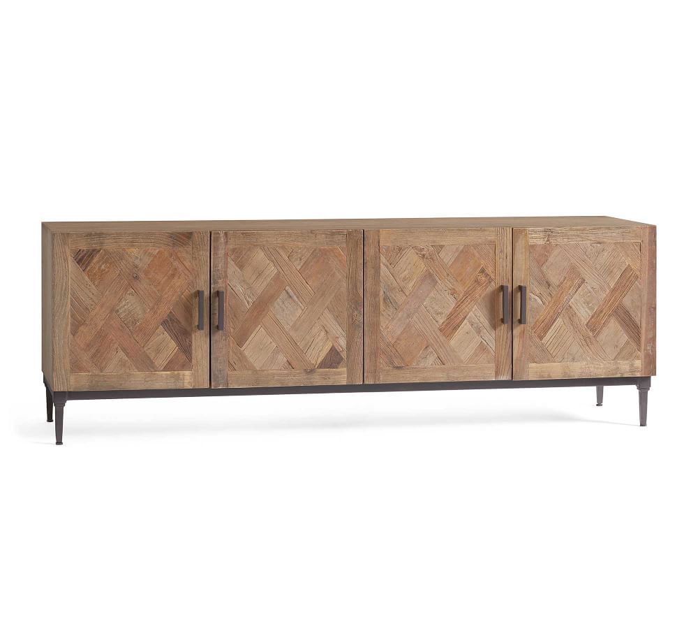 Parquet 72" Reclaimed Wood Media Console | Pottery Barn (US)