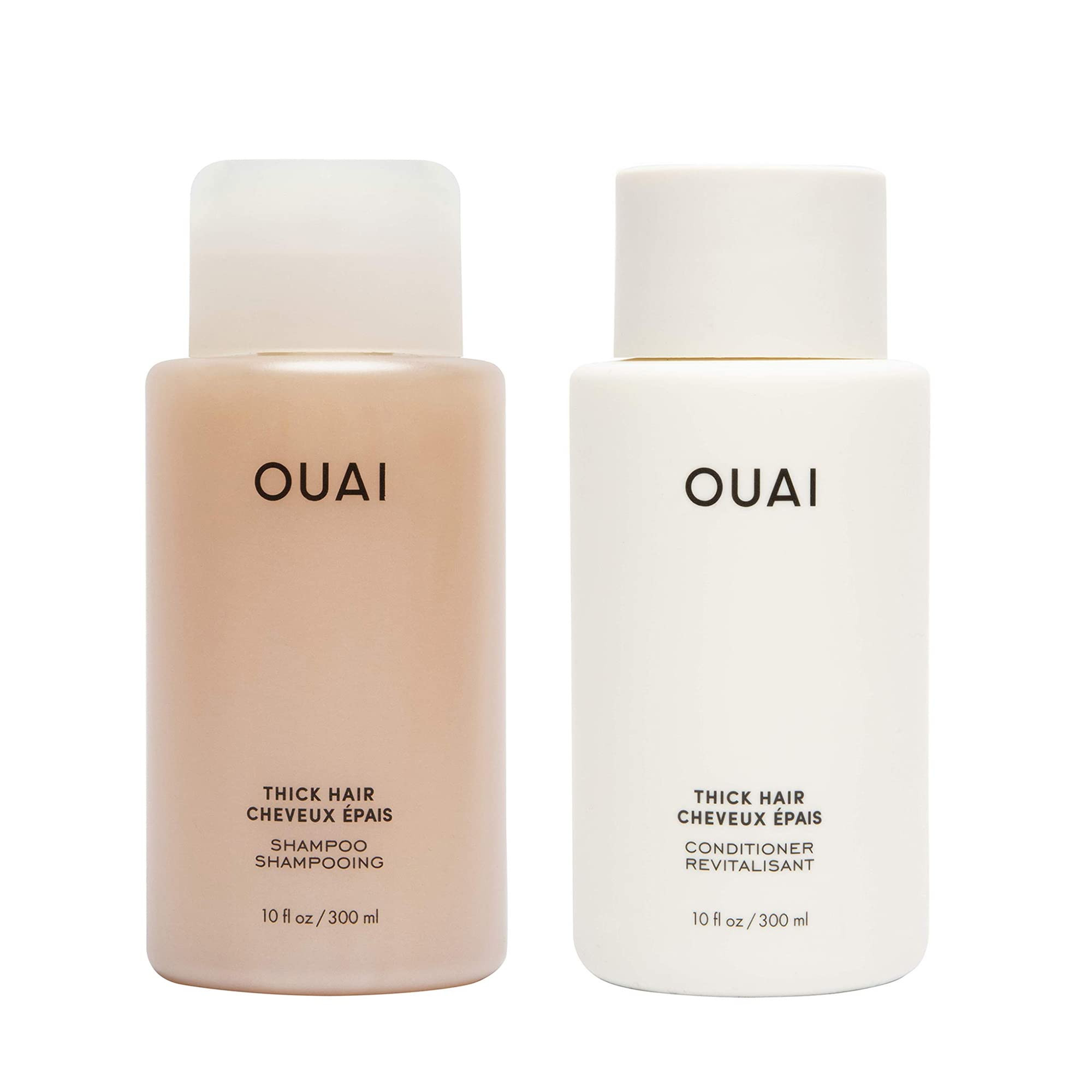 OUAI Thick Shampoo and Conditioner Set - Sulfate Free Shampoo and Conditioner for Thick Hair - Ma... | Amazon (US)