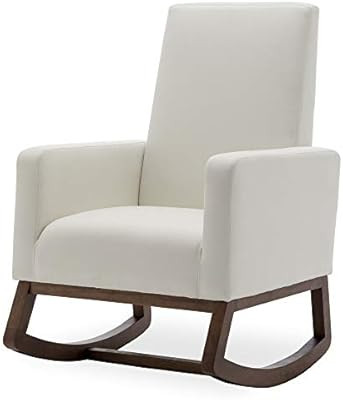 BELLEZE Modern Rocking Chair Upholstered Fabric High Back Arm Chair Padded Seat for Living Room, ... | Amazon (US)