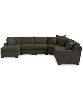 Furniture Radley Fabric 6-Piece Chaise Sectional Sofa, Created for Macy's - Macy's | Macys (US)