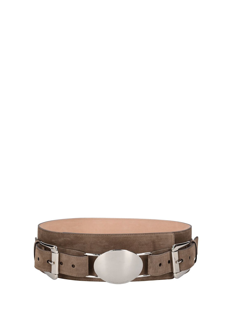 Gloria suede double buckle large belt | Luisaviaroma