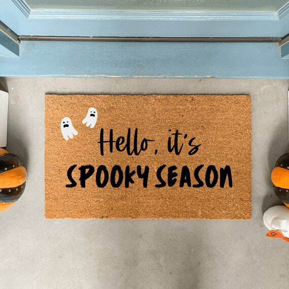 Halloween Doormat, Spooky Season, Ghost Doormat, Scary Porch Decor, Halloween Decor, Halloween De... | Etsy (US)