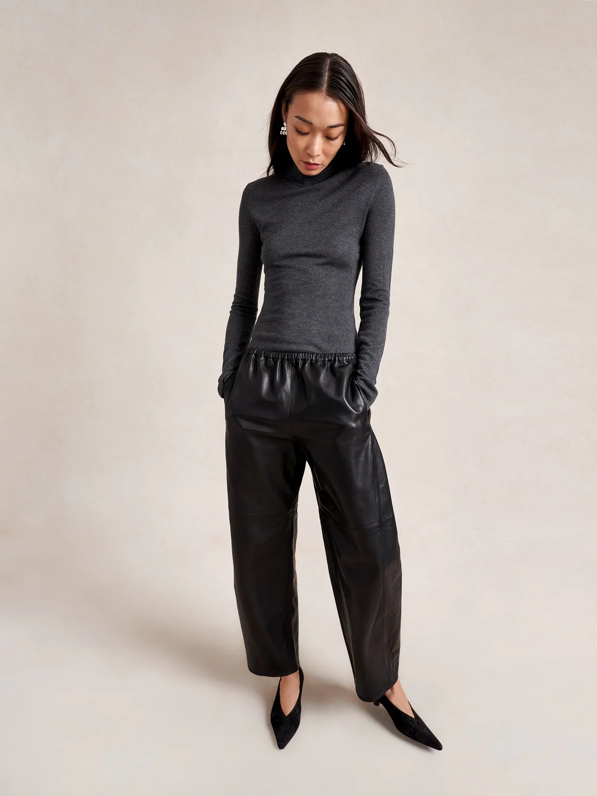 Leather Barrel Colby Pant | La Ligne