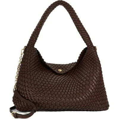 Dune London Deliberate L Woven Shoulder Bag in Dark Brown at Nordstrom | Nordstrom