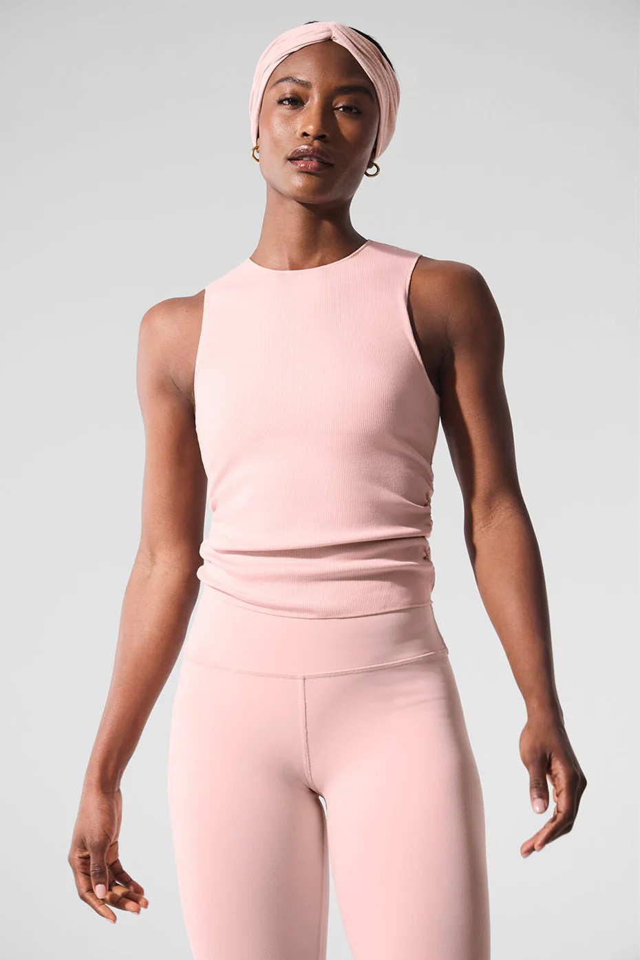 ALO | Ribbed En Pointe Tank Top in Pink Quartz, Size: 2XS | Alo Yoga