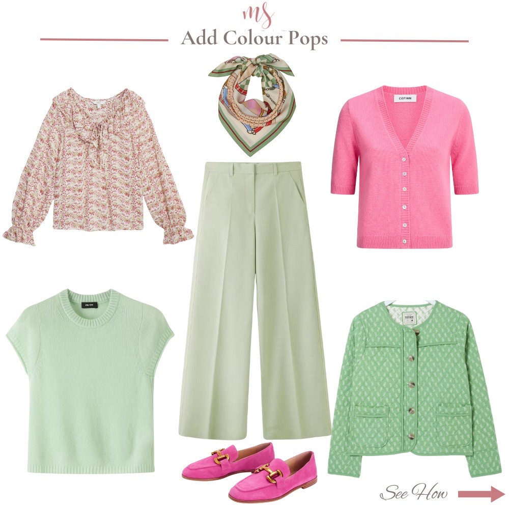 How to mix colour. Start with neutrals then add some Spring colour. Mix it up to create multiple outs - see the other posts in the collection

#LTKover50style #LTKstyletip #LTKuk