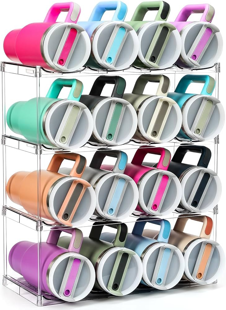 Design for Stanley 40 OZ & Large Bottles & Tumblers with Handle - Acrylic Water Bottle Organizer ... | Amazon (US)