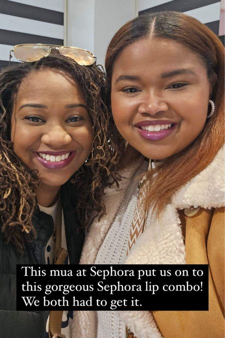 This mua at Sephora had put us on to this gorgeous plum lip combo. We both had to get it. Spring Lip colors that look good on black girls. 

#LTKbeauty