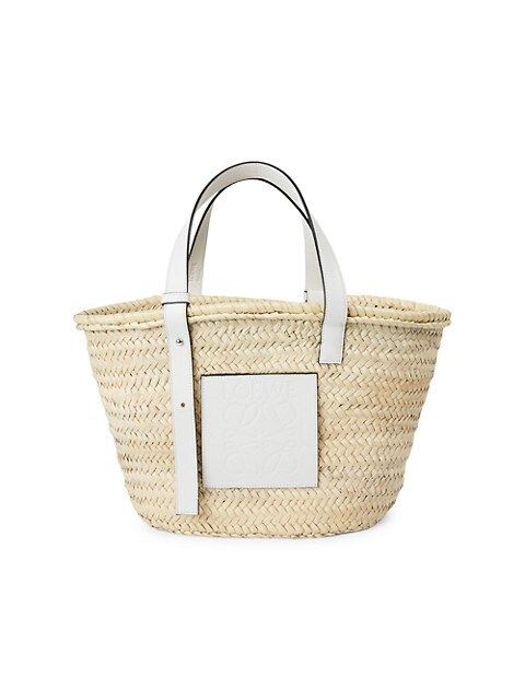 Loewe Leather-Trimmed Basket Bag | Saks Fifth Avenue