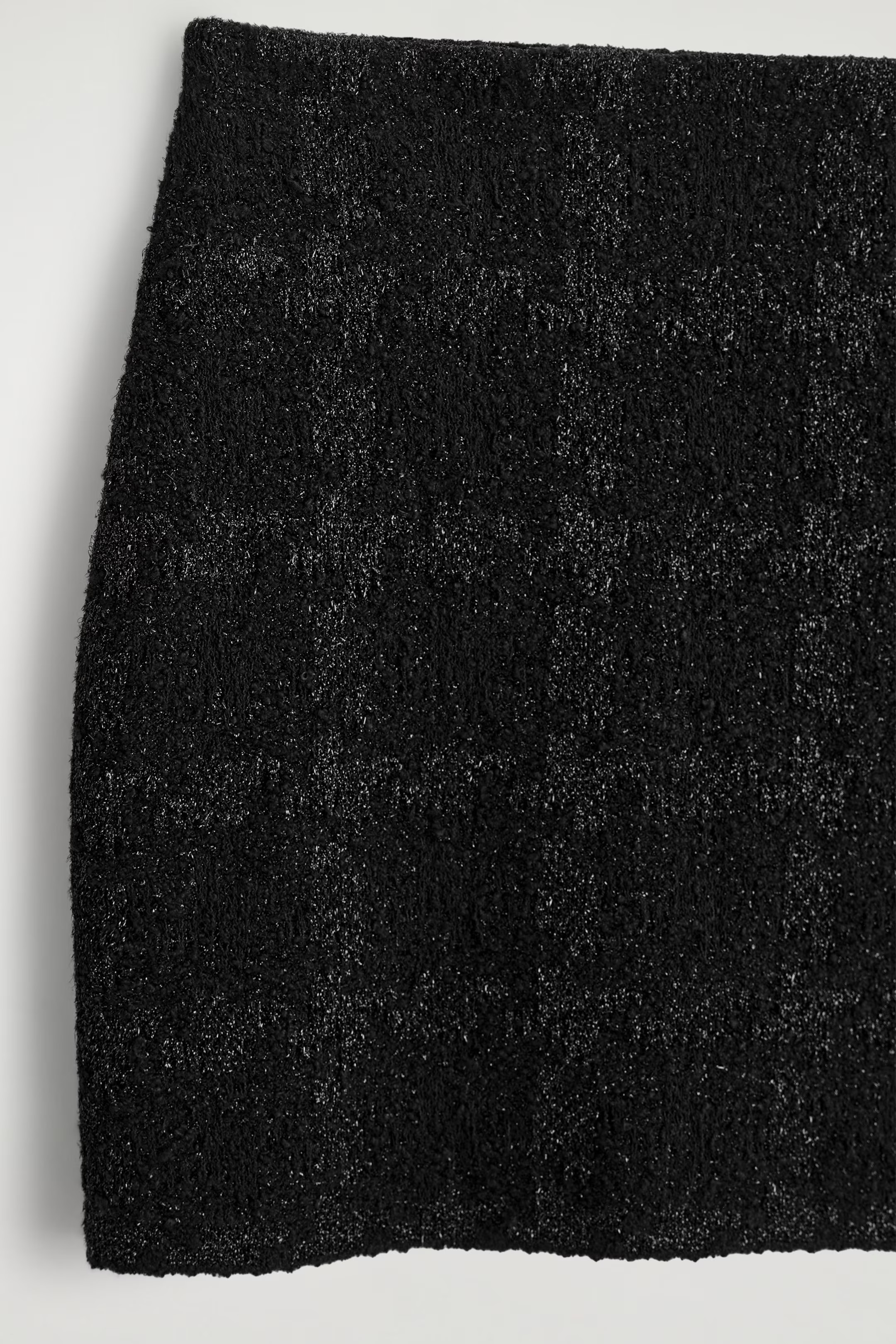 SPARKLY BOUCLÉ-KNIT MINI SKIRT - BLACK / CHECKED | COS GB | COS UK