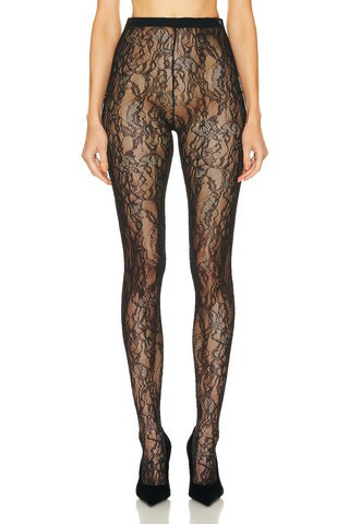 WARDROBE.NYC Lace Tights in Black - Black. Size S (also in L, XS, XXS). | FWRD 