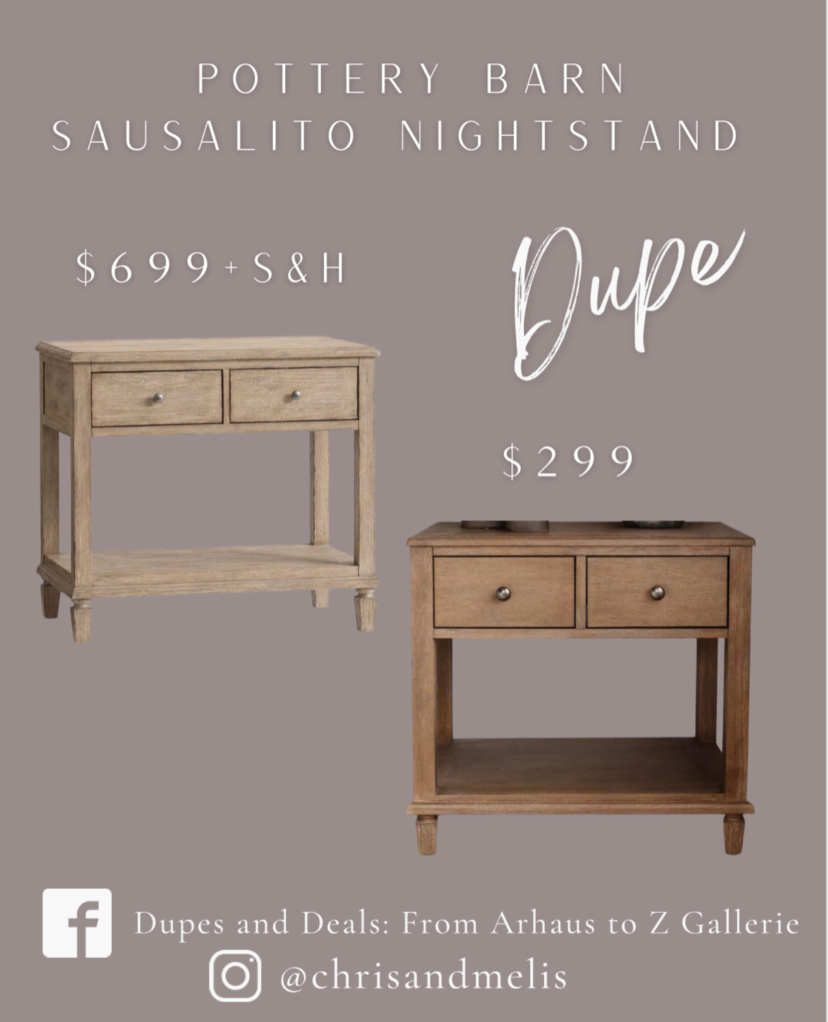 Long awaited dupe for the Pottery Barn Sausalito nightstand dupe! This is going to sell out fast!! 

#LTKsalealert #LTKhome