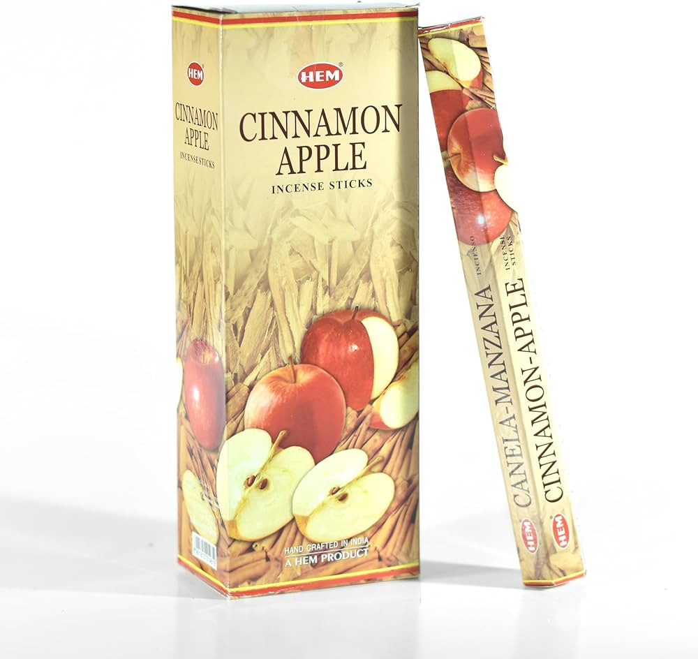 Hem Cinnamon Apple Incense Sticks (120 Sticks, 6 Boxes Inside) - 9 Inches Long, 20g per Box - Coz... | Amazon (US)