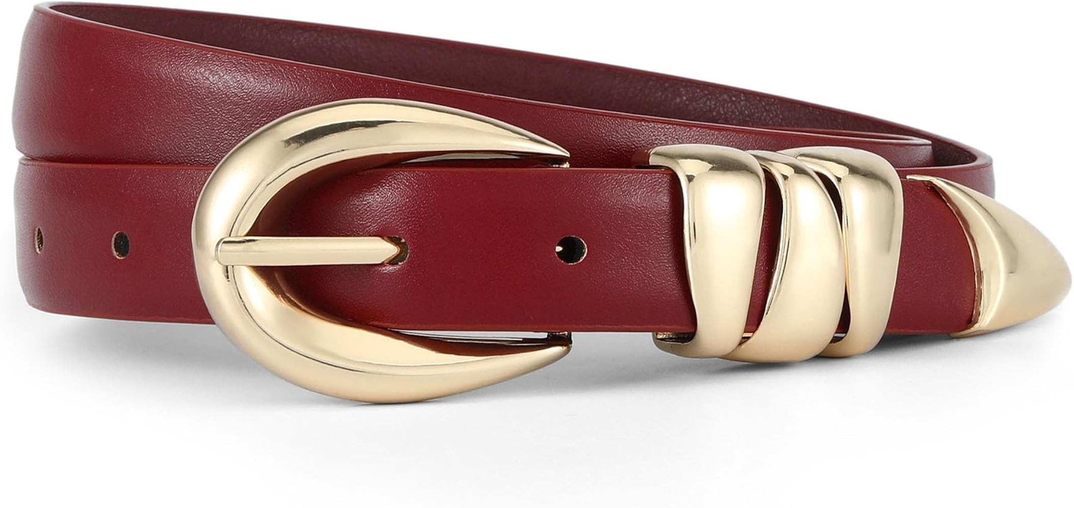 HOTWILL Women Skinny Belt for Jeans with Gold/Silver Buckle | Amazon (US)