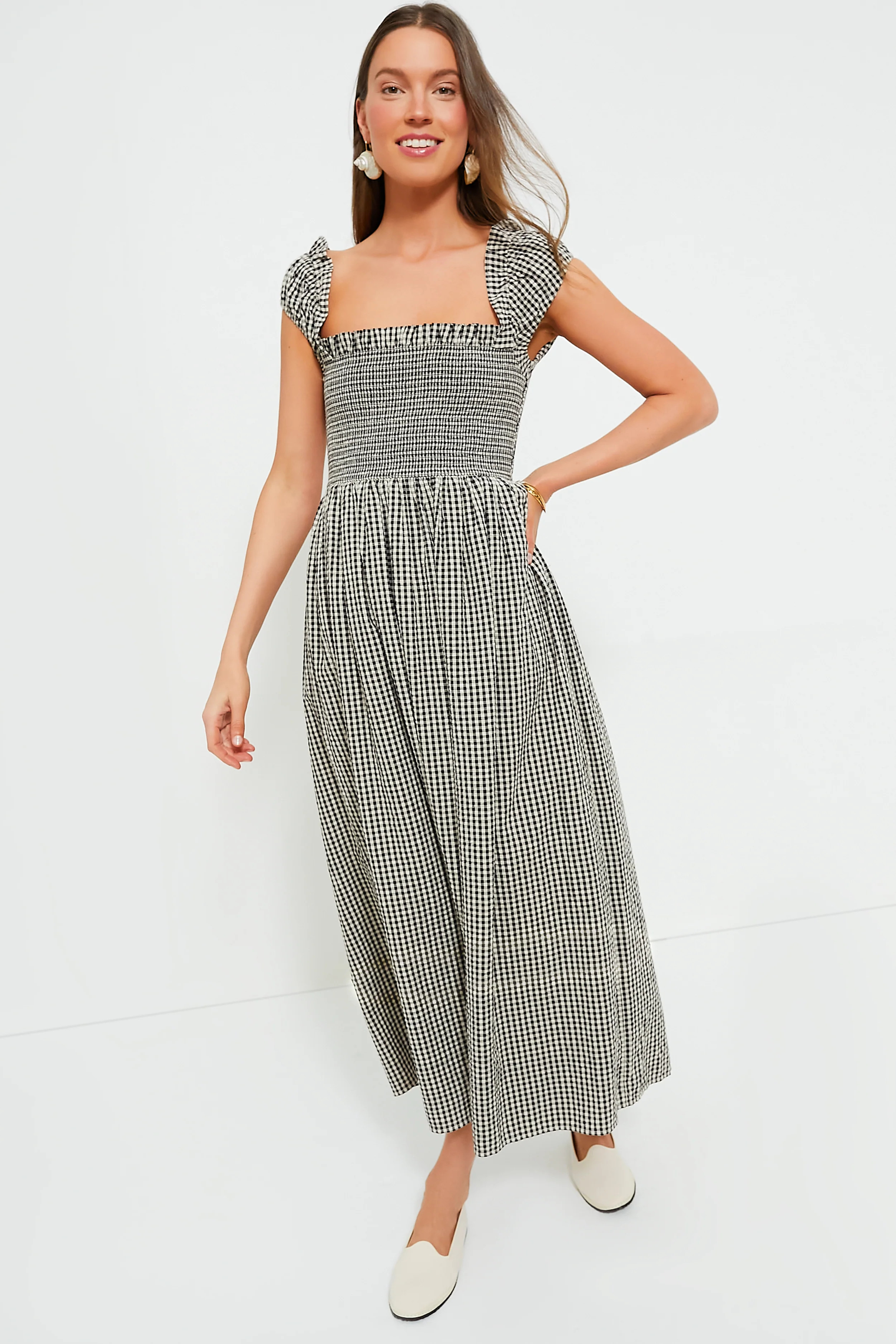 Black and Cream Gingham Mira Dress | Tuckernuck (US)