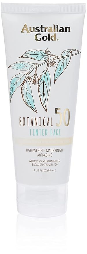 Australian Gold Botanical Sunscreen Tinted Face Mineral Lotion SPF 50, 3 Ounce | Broad Spectrum |... | Amazon (US)