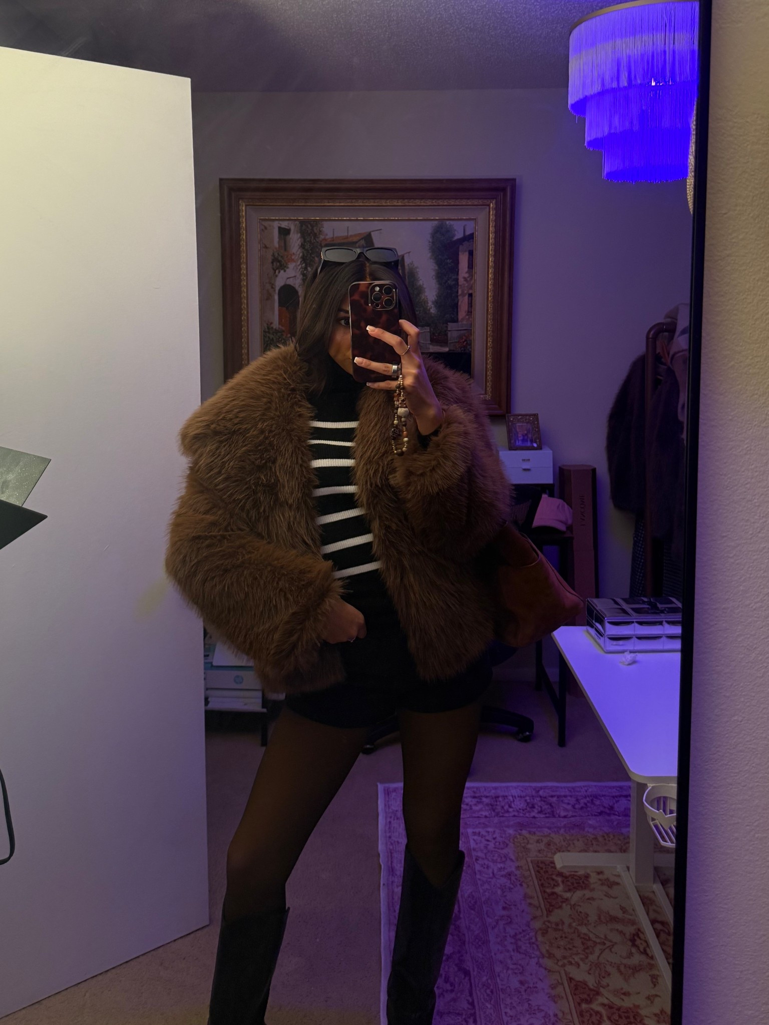 my NYE outfit (doubles as an iconic winter going out outfit!!) 🪩🐻🤍  wore my fleece lines tights and they kept me nice & warm ✨ P.S. the boots are sold out but I linked the original’s in case of a restock & also linked a similar option!