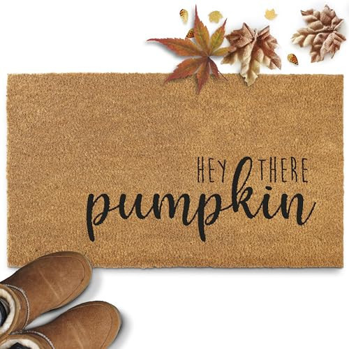 Hey There Pumpkin Door Mat 30x17 Inch, Hello Pumpkin Doormat for Covered Outdoor Area, Fall Rug, Halloween Outdoor Decor, Fall Welcome Mat for Front Porch Patio | Amazon (US)