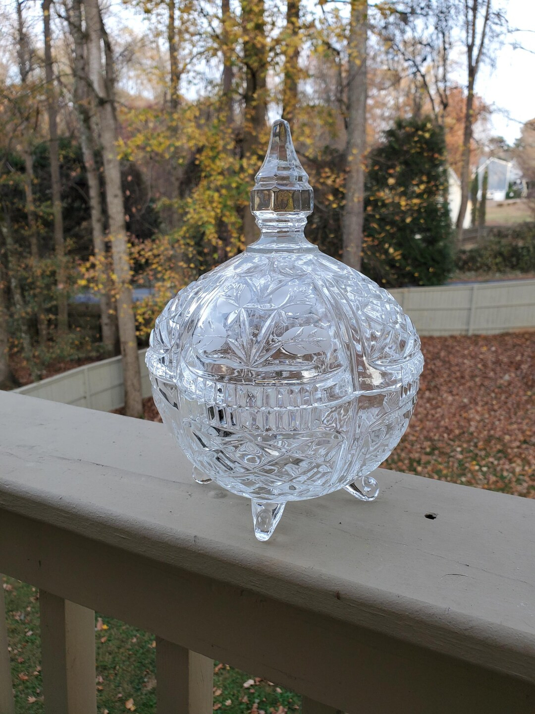 Vintage Lead Crystal Jar Crystal Dish With Lid Candy Dish - Etsy | Etsy (US)