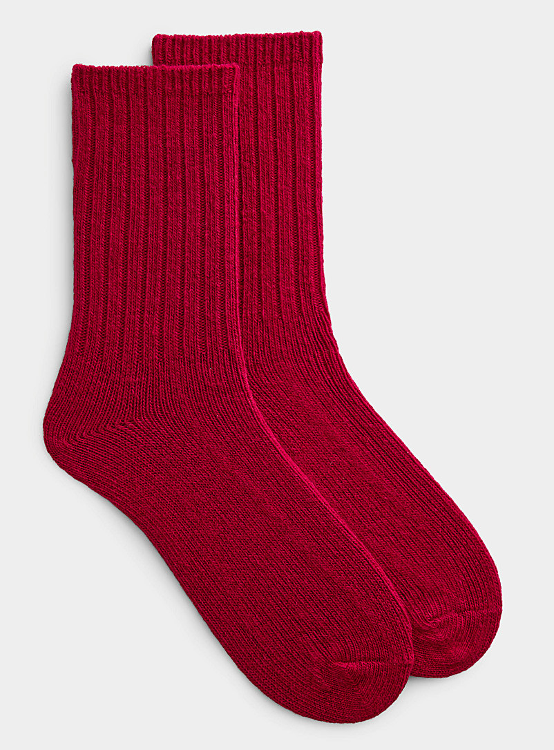 Ribbed lambswool socks | Simons