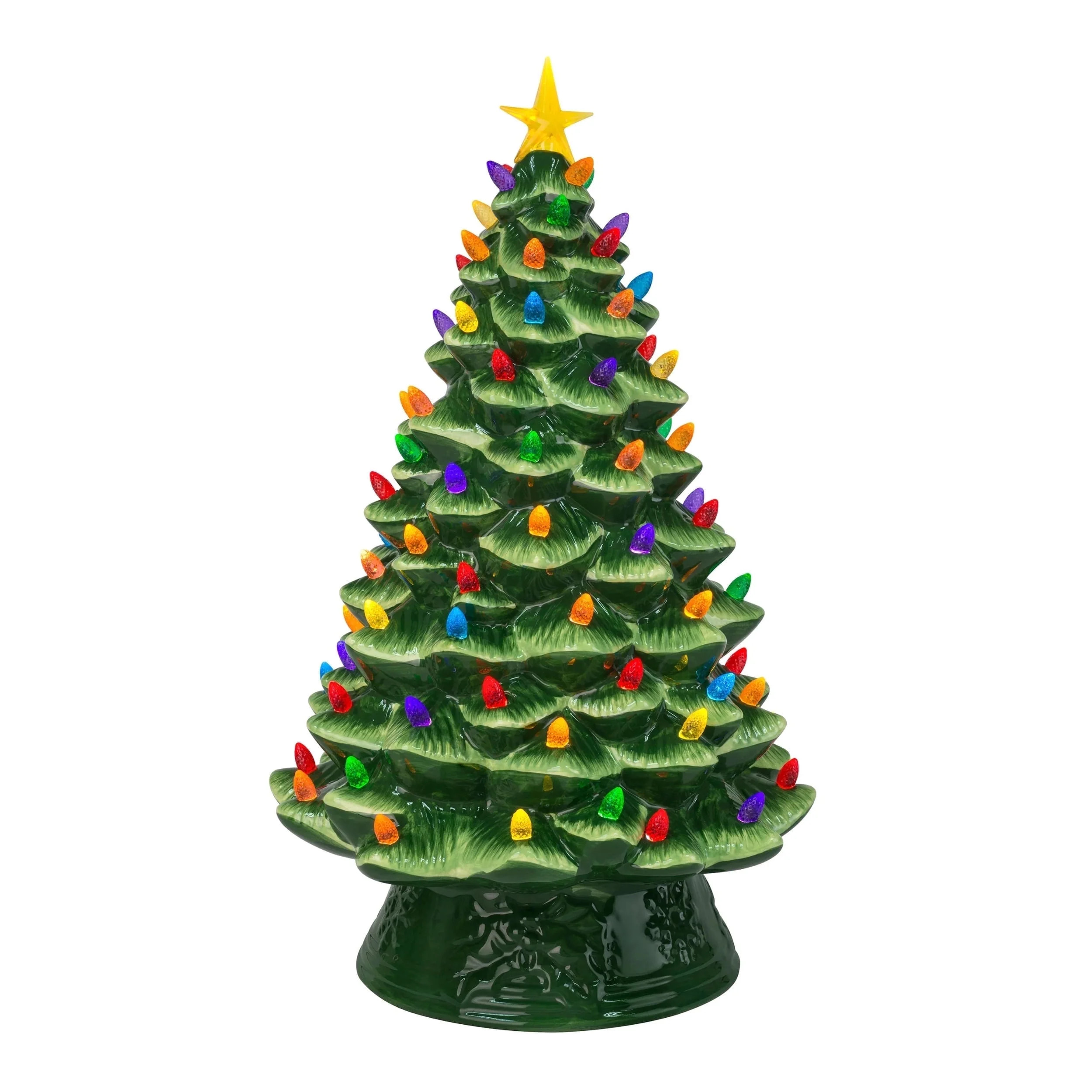 Mr. Christmas Nostalgic Ceramic Christmas Tree with LED Lights Indoor Decoration, 18 Inches, Gree... | Walmart (US)
