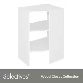 Selectives 29 in. W White Corner Base Organizer for Wood Closet System | The Home Depot