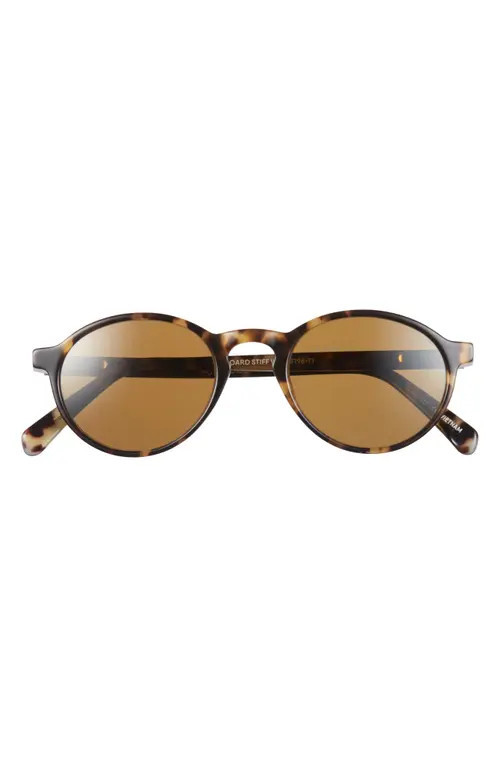 eyebobs Board Stiff 49mm Round Polarized Sunglasses in Tortoise /Black Tort /Brown at Nordstrom | Nordstrom