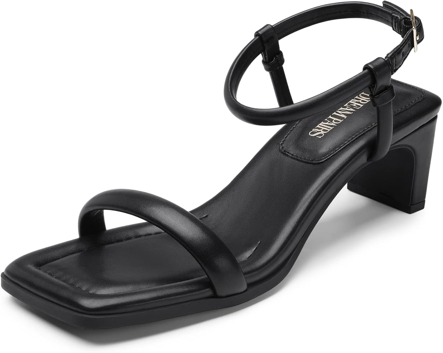 DREAM PAIRS Women's Heels Open Toe Ankle Strap Square Cute Wedding Party Sandals Comfort Dress Sh... | Amazon (US)