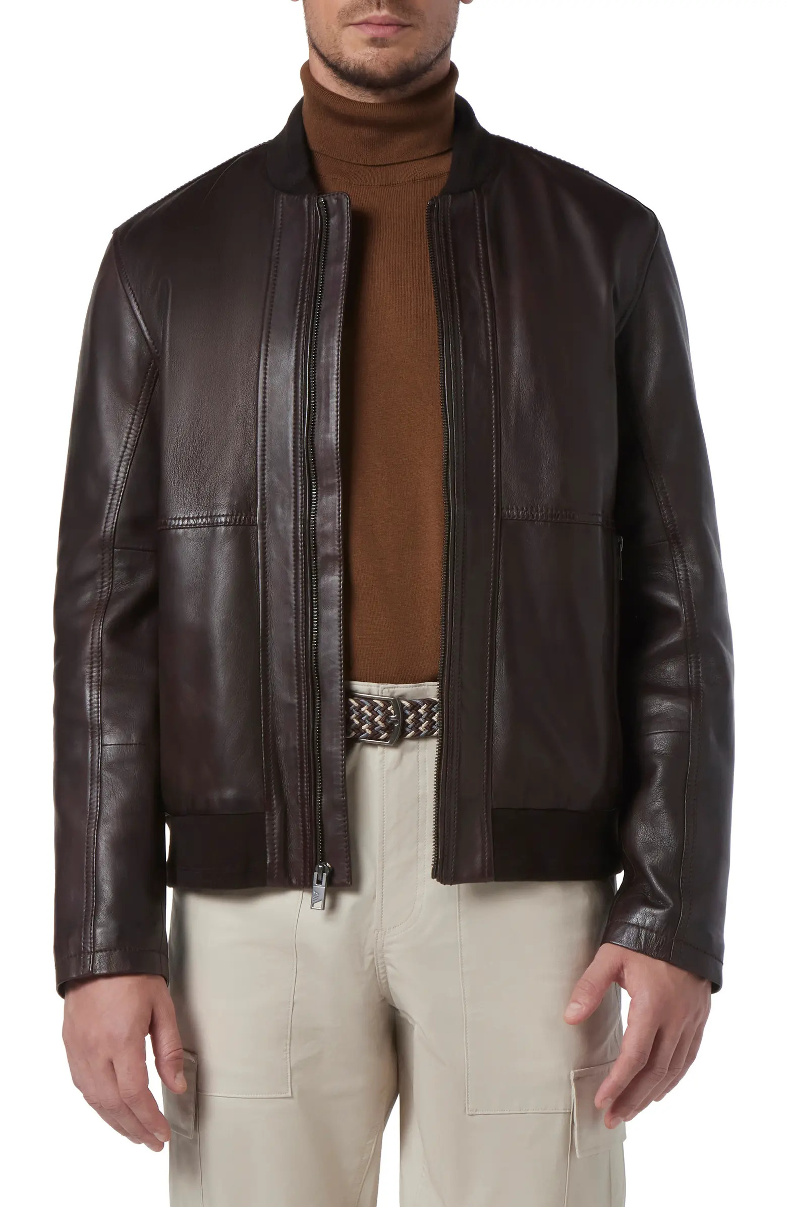 Andrew Marc Macneil Leather Bomber Jacket | Nordstrom | Nordstrom