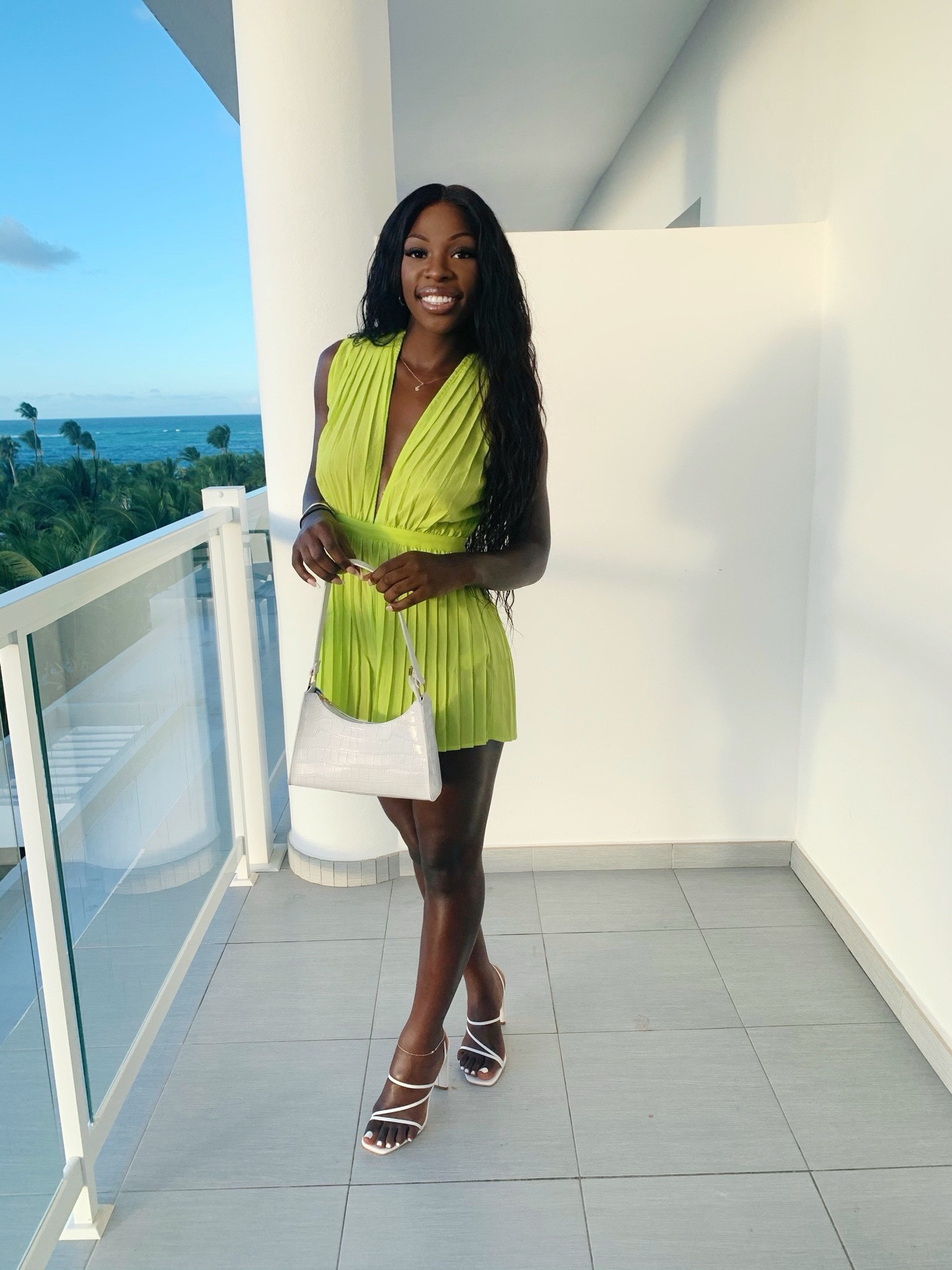 Bring me back to the sun ☀️🏝️🍹

Nice green romper from plt, pretty little thing & white heels from shein. Got a lot of compliments ✨

#LTKtravel #LTKSeasonal #LTKfindsunder100