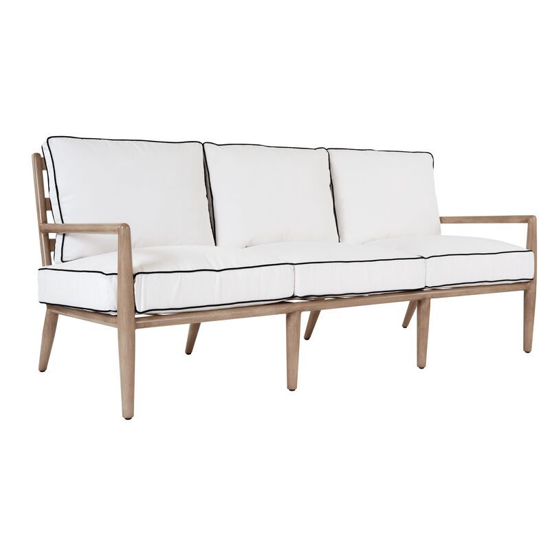 Siena Sofa, White/Black Welt | One Kings Lane