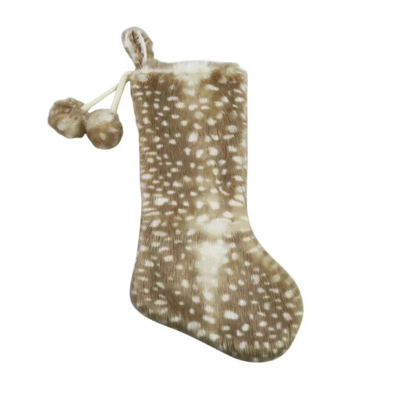 Faux Fur Leopard Christmas Stocking, Multicolor, 18.25", by Holiday Time | Walmart (US)
