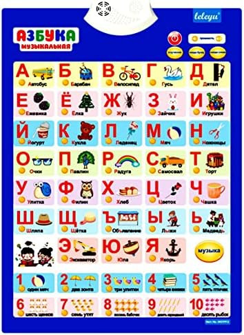 Amazon.com: YuNik Russian alphabet poster, Russian ABC for preschool school home, musical toy & e... | Amazon (US)