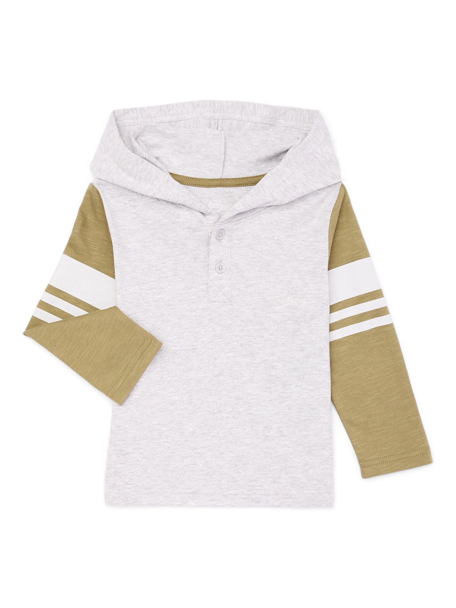 Wonder Nation Toddler Boy Hooded Tee with Long Sleeves, Sizes 12M-5T | Walmart (US)