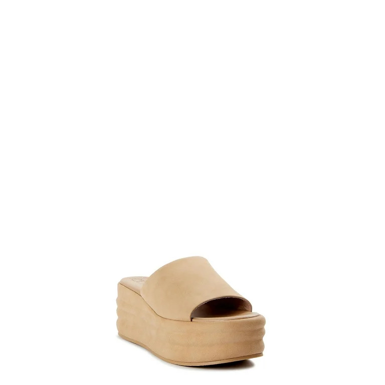 No Boundaries Women's Flatform Wedge Sandal - Walmart.com | Walmart (US)