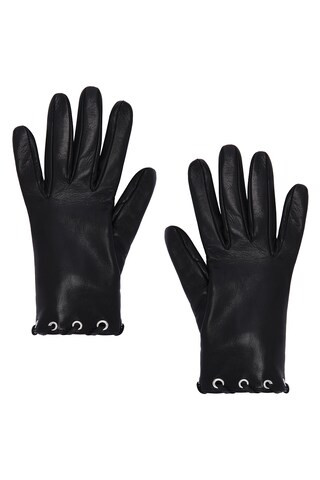 MANOKHI Short Leather Gloves in Black from Revolve.com | Revolve Clothing (Global)