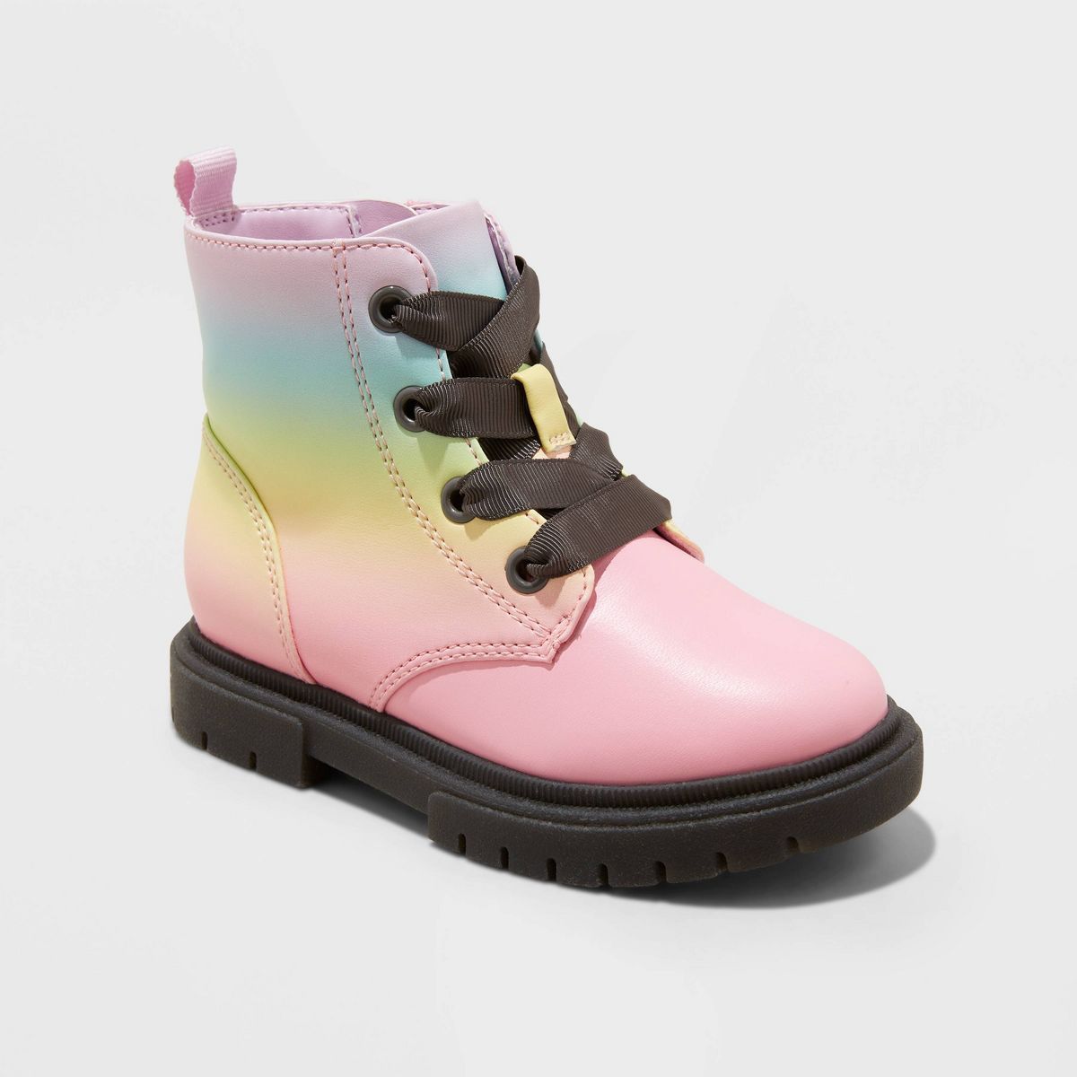 Toddler Girls' Amaya Zipper Lace-Up Combat Boots - Cat & Jack™ | Target