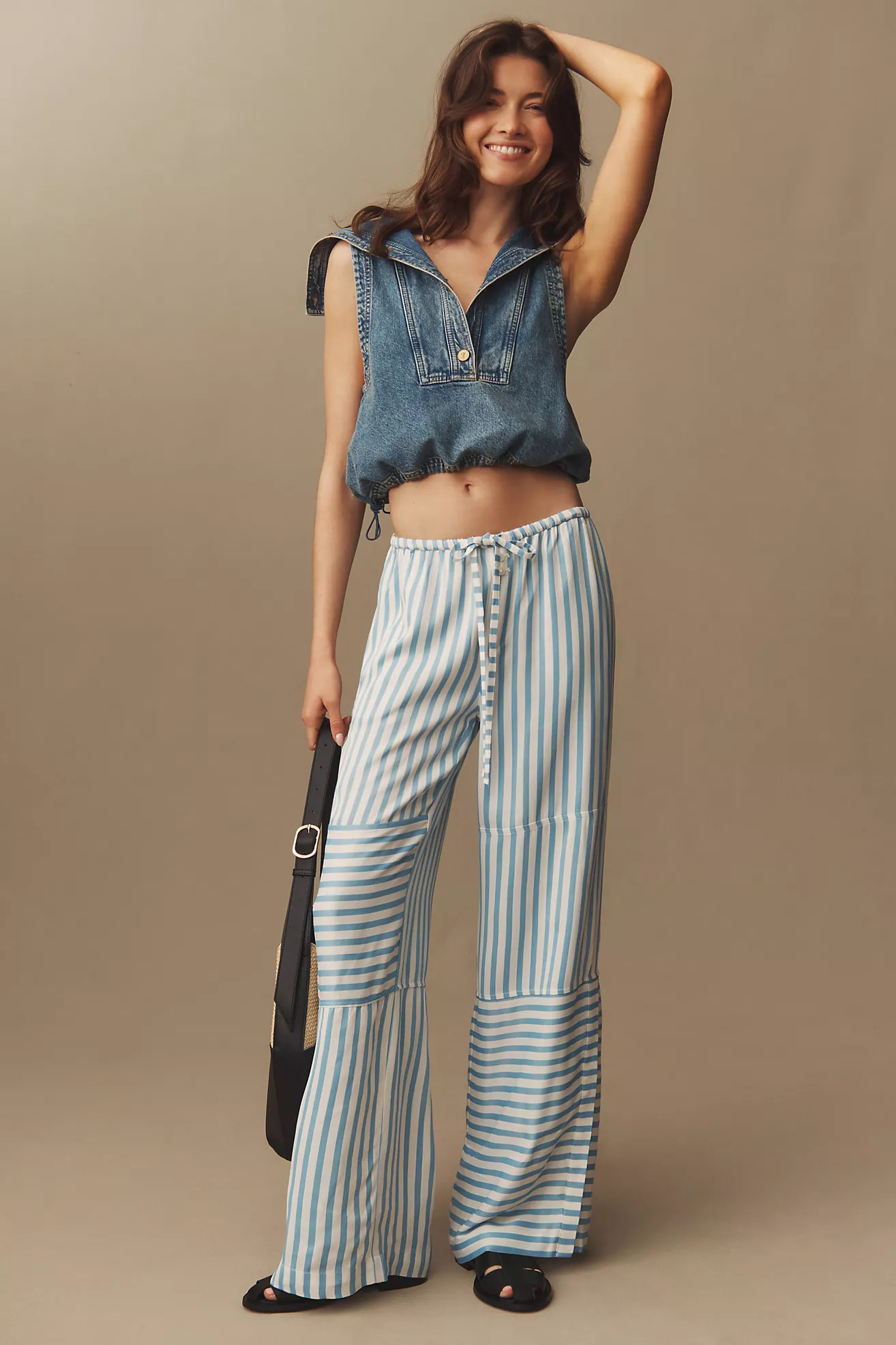 Maeve Silky Beach Pajama Pants | Anthropologie (US)