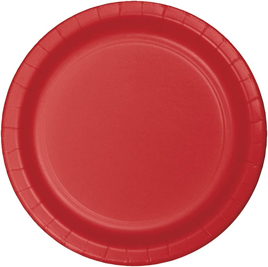 Creative Converting 75-Count Value Pack Paper Dessert Plates, Classic Red - | Amazon (US)