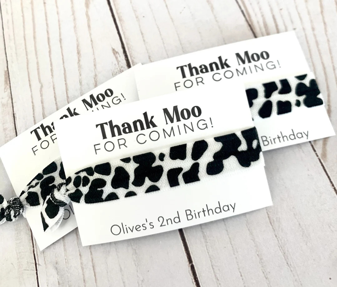 Cow Birthday Party Favor Moo Im Two Thank Moo for Coming Farm Animal Birthday Holy Cow Birthday C... | Etsy (US)