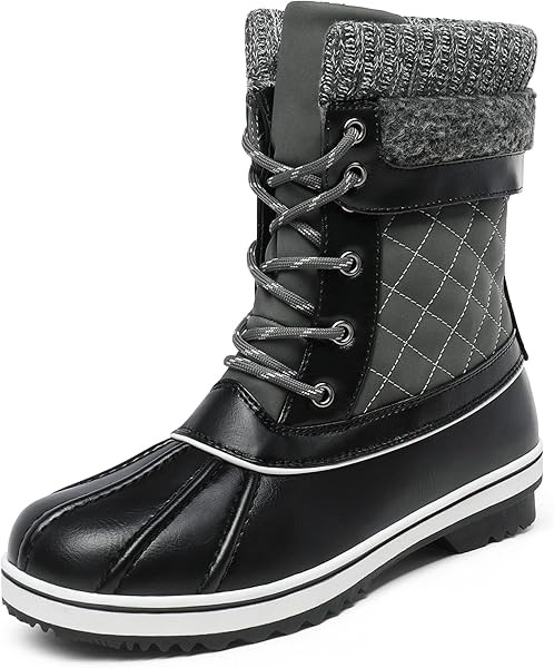 DREAM PAIRS Women's Mid Calf Waterproof Winter Snow Boots | Amazon (US)