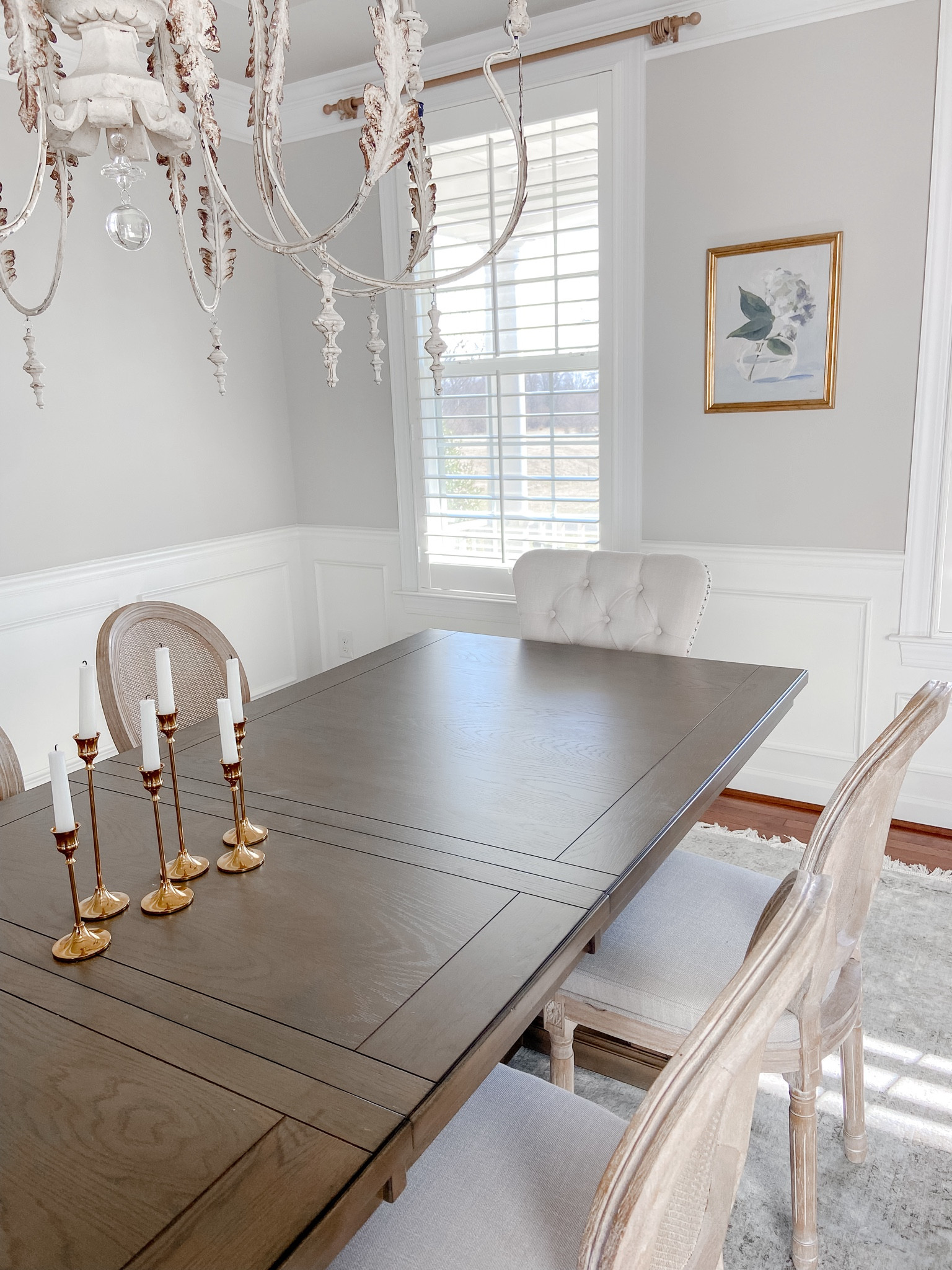 Target hydrangea wall art in gold/brass color wood frame - on sale right now! So pretty and under $23.
The perfect addition to my dining room.
#moderneuropean #frenchcountry #transitionaldecor

#LTKhome #LTKsalealert