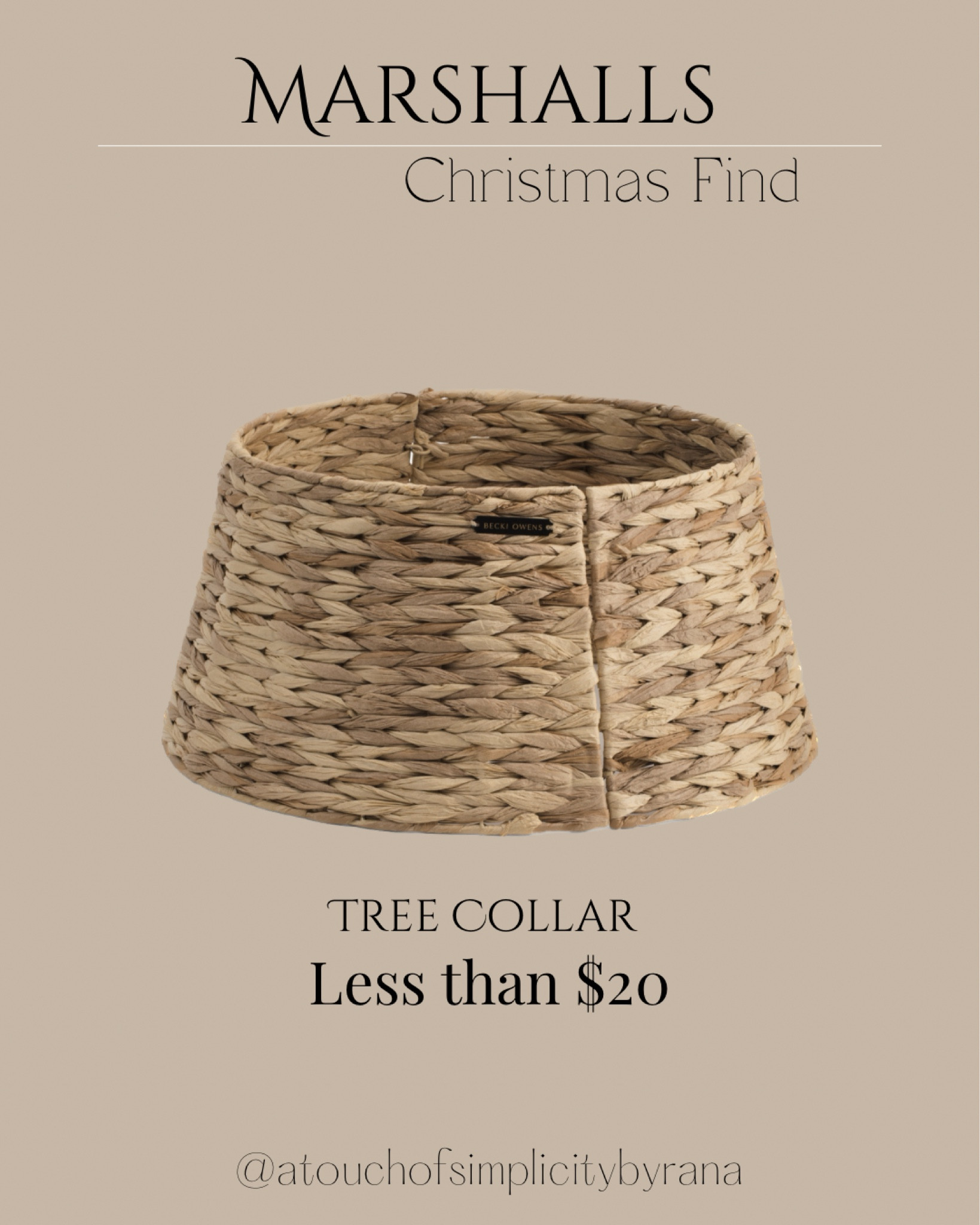 Tree Collar at Marshalls for less than $20!! 

Tree collar, woven tree collar, affordable tree collar, tree skirt, affordable Christmas decor, holiday decor, Christmas tree decor, black tree collar, natural tree collar, beaded tree collar, faux fur tree skirt 

#LTKHoliday #LTKstyletip #LTKSeasonal