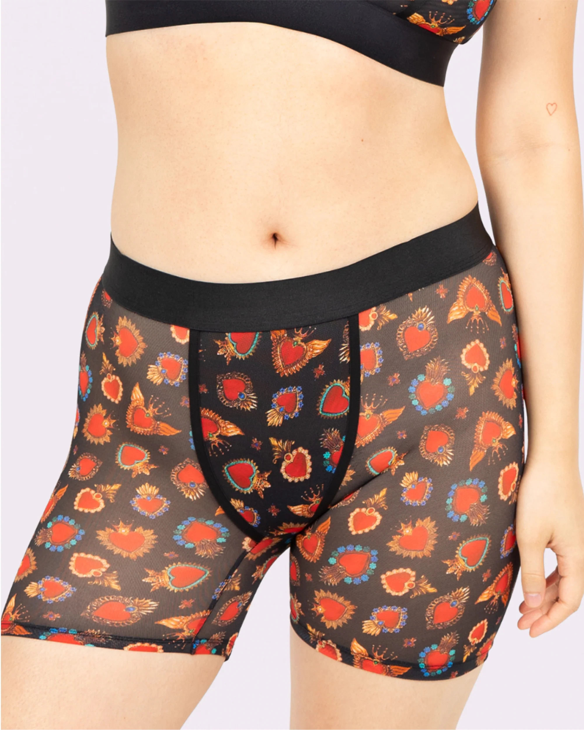 Silky Mesh Boxer Brief | Silky Mesh (Crowned Hearts) | Parade